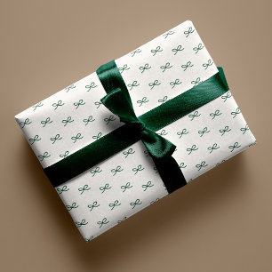 Minimal Modern Simple Bow Pattern Christmas  Wrapping Paper