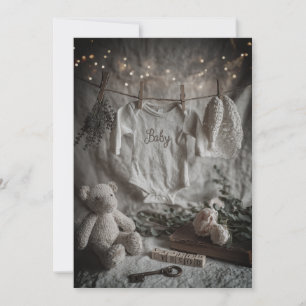 Minimal & Modern Sprinkle   Clean & Chic  Invitation