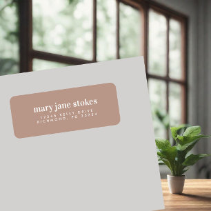Minimal Modern Typography Name Return Address Label