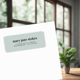 Minimal Modern Typography Name Return Address Label