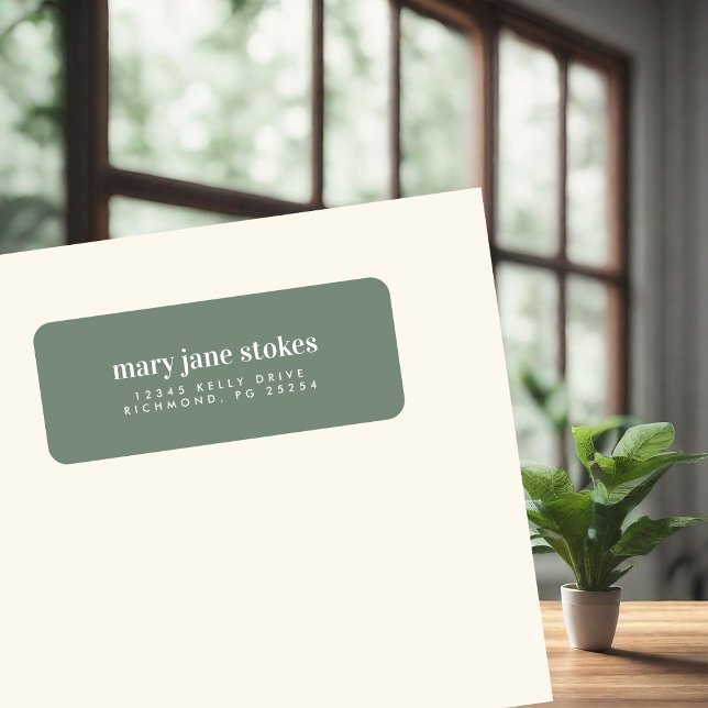 Minimal Modern Typography Name Return Address Label (Creator Uploaded)
