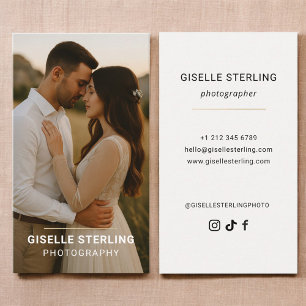 Minimal Modern Typography Photography Business Card