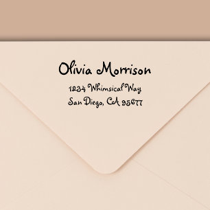 Minimal Modern Typography Return Address Self-inking Stamp