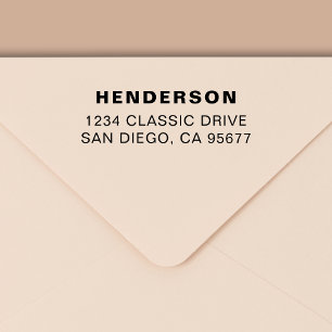 Minimal Modern Typography Return Address Self-inking Stamp