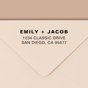 Minimal Modern Typography Return Address Self-inking Stamp