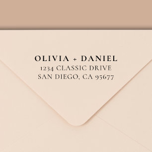 Minimal Modern Typography Return Address Self-inking Stamp