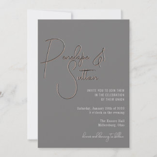 Minimal Modern Urban Chic Layer Wedding  Invitation