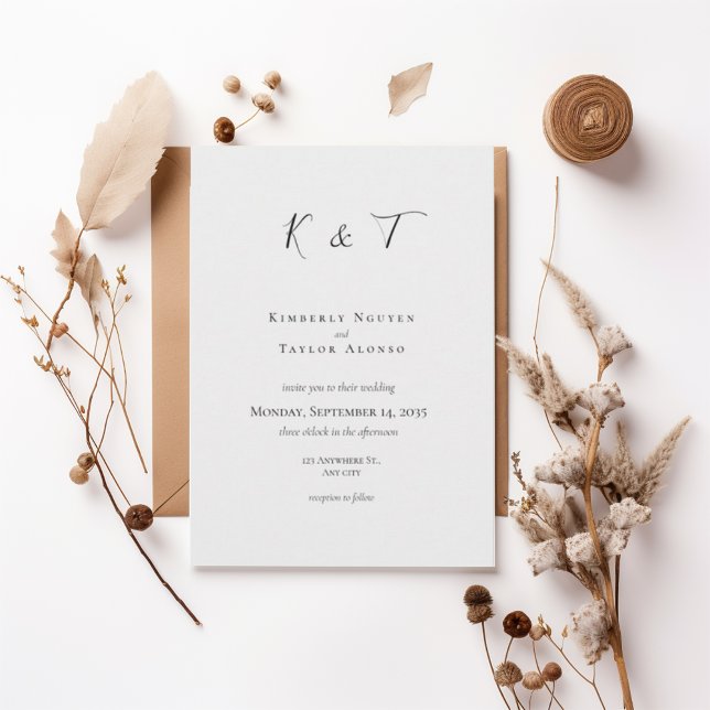Minimal Modern Wedding Invitation (Creator Uploaded)