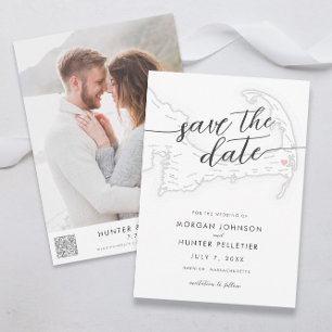 Minimal Modern Wequassett Resort Map Save The Date