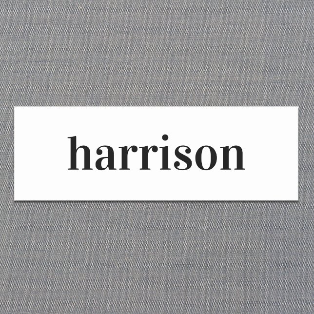 Minimal Modern White Name Tag (Creator Uploaded)