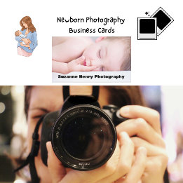 Minimal Modern White Photography Baby  Business Card