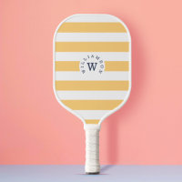 Minimal Modern Yellow Stripe Custom Monogram Name