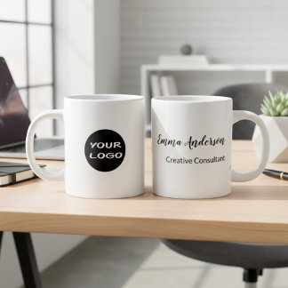 Minimal Modern | Your Logo Large Coffee Mug