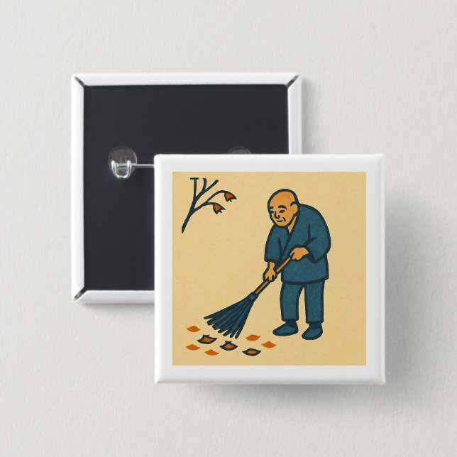 Minimal Moments of Daily Life 15 Cm Square Badge (Front & Back)