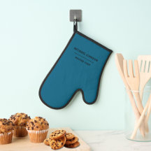 Minimal Monogram Master Chef Blue and White Apron