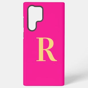 Minimal Monogram Modern Hot Pink Samsung Galaxy Case