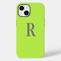 Minimal Monogram Modern Lime Green