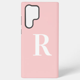 Minimal Monogram Modern Pink Samsung Galaxy Case