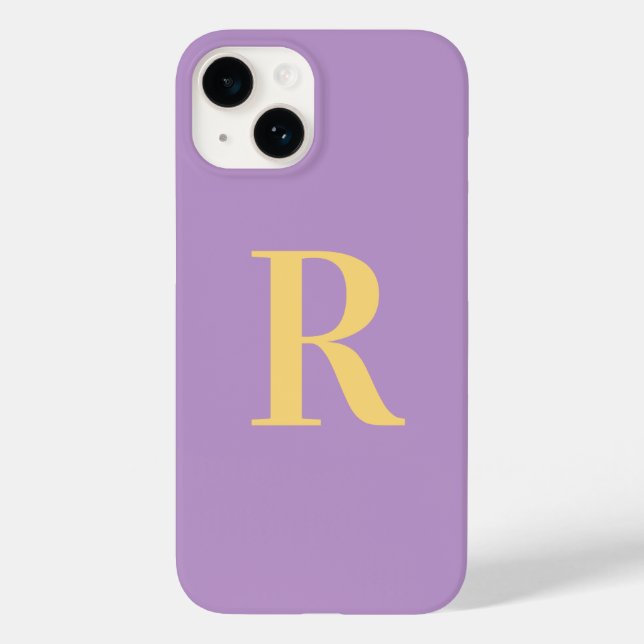 Minimal Monogram Modern Purple Lilac Case-Mate iPhone Case (Back)