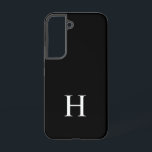 Minimal Monogram Samsung Galaxy Case<br><div class="desc">Create your own Black & White Elegant Modern Minimalist Classic Monogram Samsung Case Elevated, classic and timeless, this simple black and white monogram phone case features a bold monogrammed initial in a minimalist, traditional design. Perfect for personalised style - personalise and customise with your own monogram and colour for a...</div>