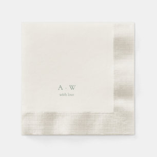 Minimal Monogram Wedding Napkins – with Love