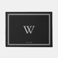 Minimal Monogram Welcome Charcoal Black | Grey
