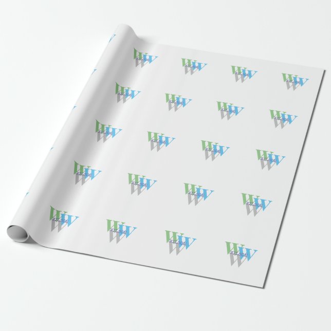 Minimal Monogram Wrapping Paper – Custom Initial (Unrolled)