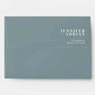 Minimal Morning Sky Blue Weddings envelope