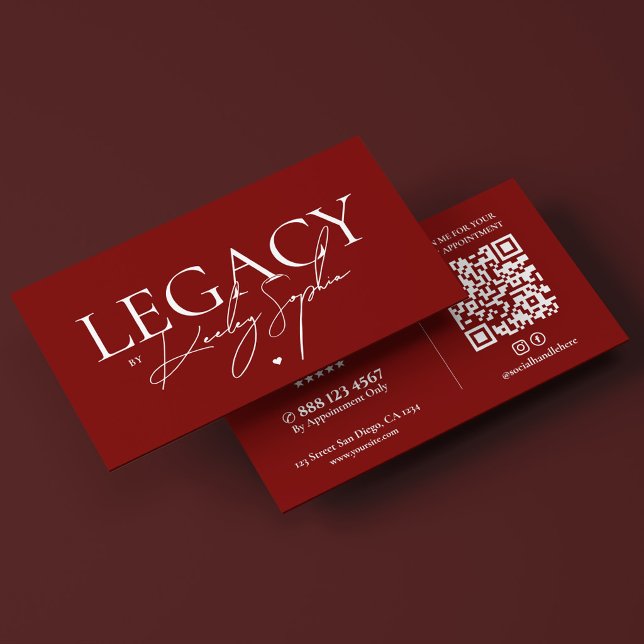 Minimal Mortician Funeral Coordinator Dark Red Business Card (Minimal Mortician Funeral Coordinator Dark Red Business Card
)