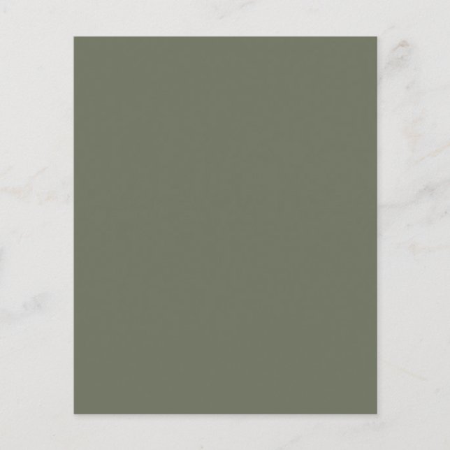 Minimal Moss Green Customisable Flyer (Front)