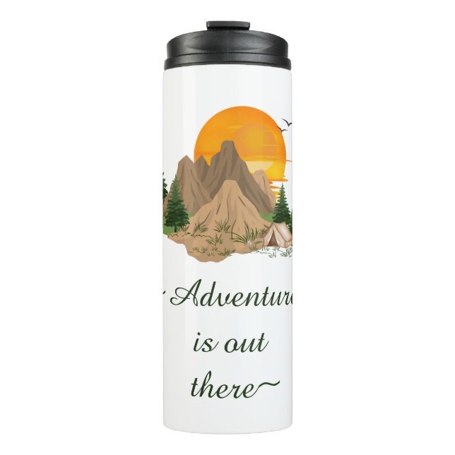 Minimal Mountain Adventure Thermal Tumbler (Front)