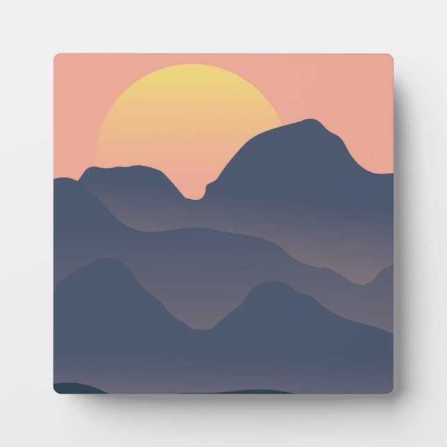 Minimal mountain landscape plaque (Front)