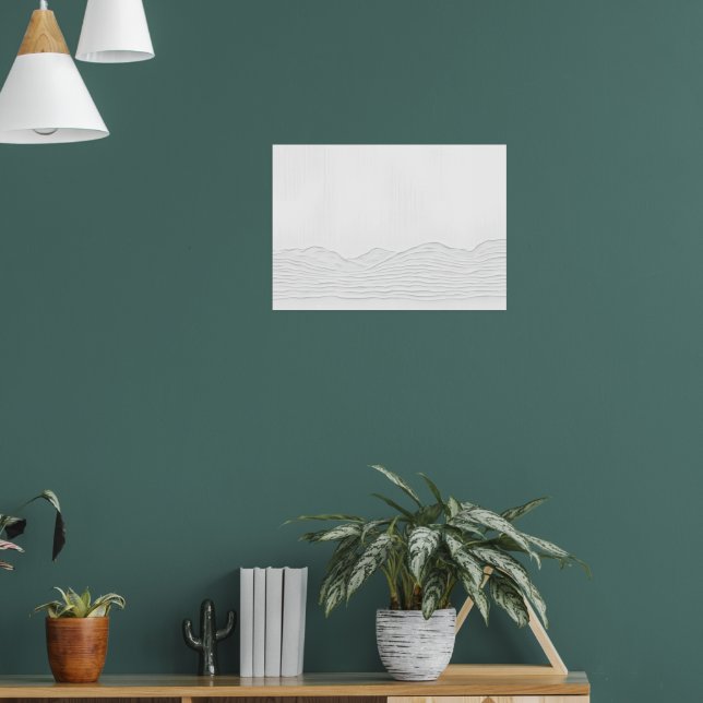 Minimal Mountain Line Art Poster (Living Room 1)