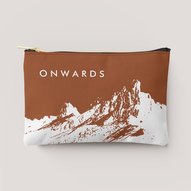 Minimal Mountain Rustic Adventure Sienna Accessory Pouch (Creator Uploaded)