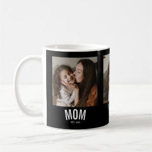 Minimal Mum Established Black 3 Photo Coffee Mug