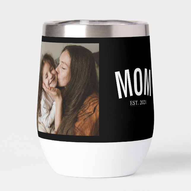 Minimal Mum Established Black Photo (Back)