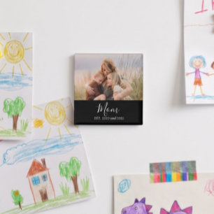 Minimal Mum Established Mother's Day Gift Magnet