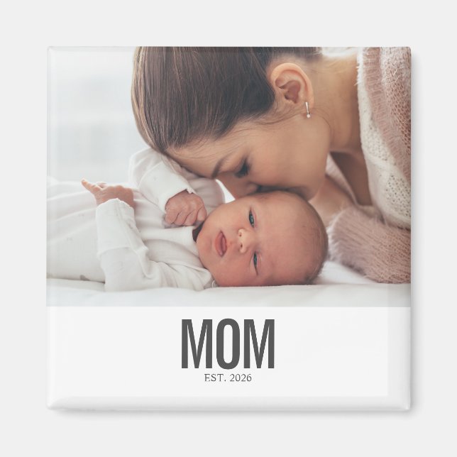 Minimal Mum Established Photo Magnet (Front)