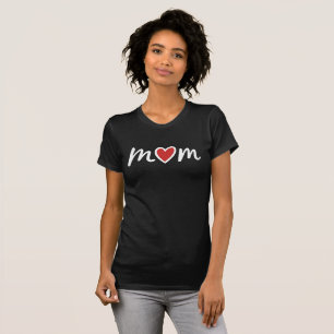 Minimal Mum Heart Love Design T-Shirt