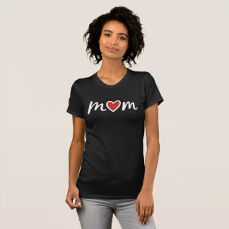 Minimal Mum Heart Love Design T-Shirt