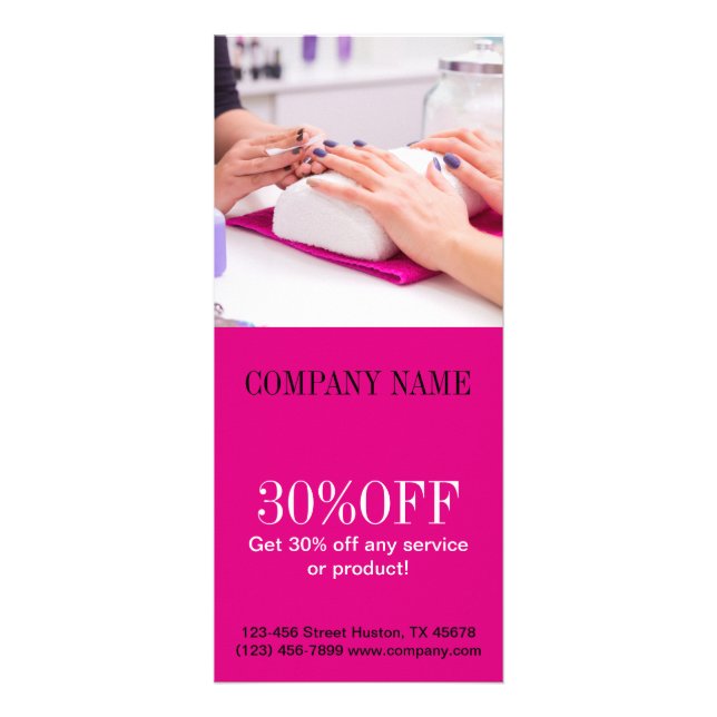 Minimal Nail Tech Rack Card | Scan the QR code (Front)