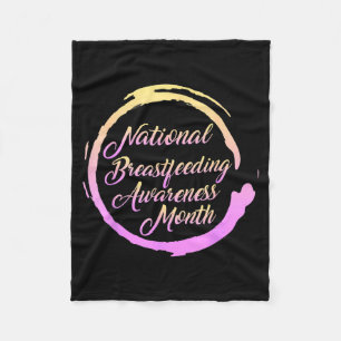 Minimal National Breastfeeding Awareness Month New Fleece Blanket