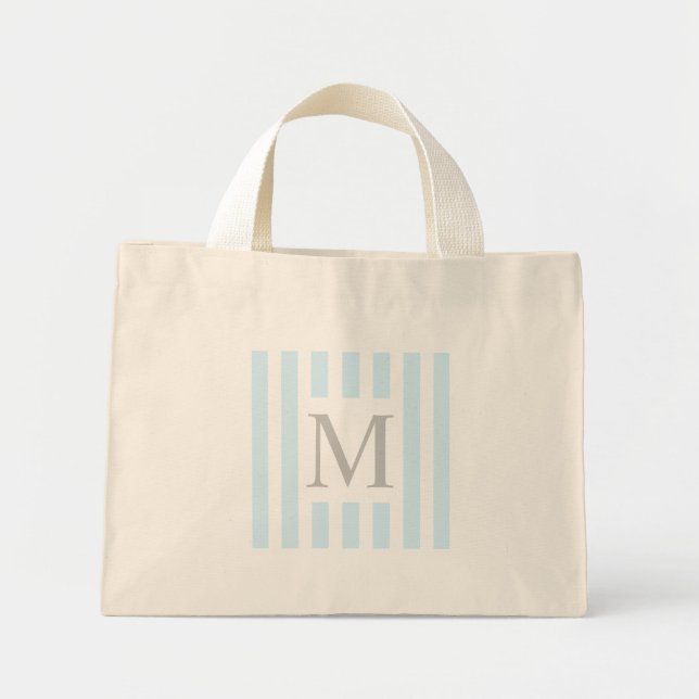 Minimal Nautic Style Grocery Tote Bag (Front)