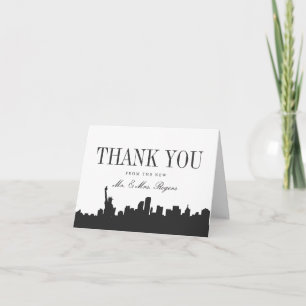 Minimal New York Wedding Thank You Card