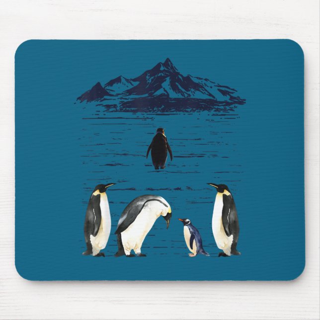Minimal Nihilist Penguin But Why Funny Mouse Pad (Front)