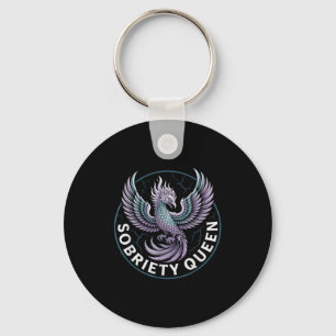 Minimal Normalize Sobriety Queen Sober Recovery Key Ring