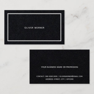 Minimal of the Minimalist black paper Business Card