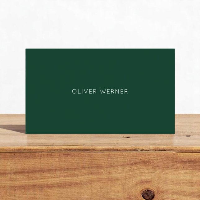 Minimal of the minimalist elegant dark-green business card (Creator Uploaded)