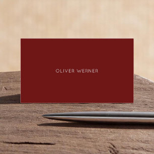 Minimal of the Minimalist Elegant dark-red Business Card