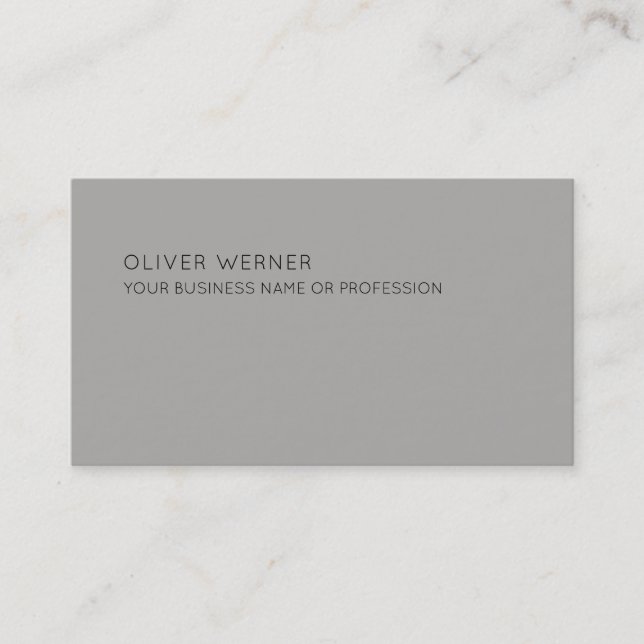 minimal of the minimalist elegant grey business card (Front)